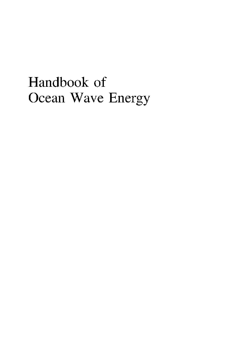 Handbook Of Ocean Wave Energy - Page 2