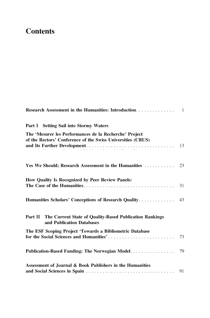 Research Assessment In The Humanities - Page 2