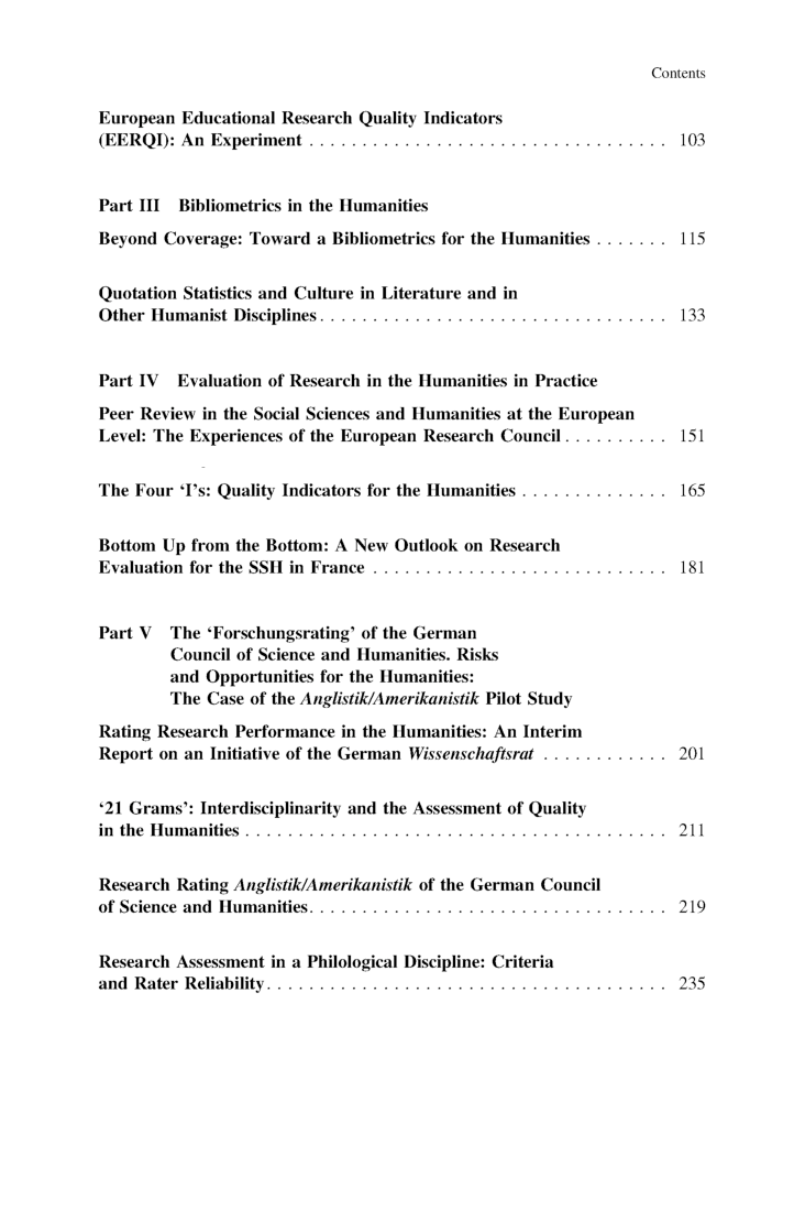 Research Assessment In The Humanities - Page 3