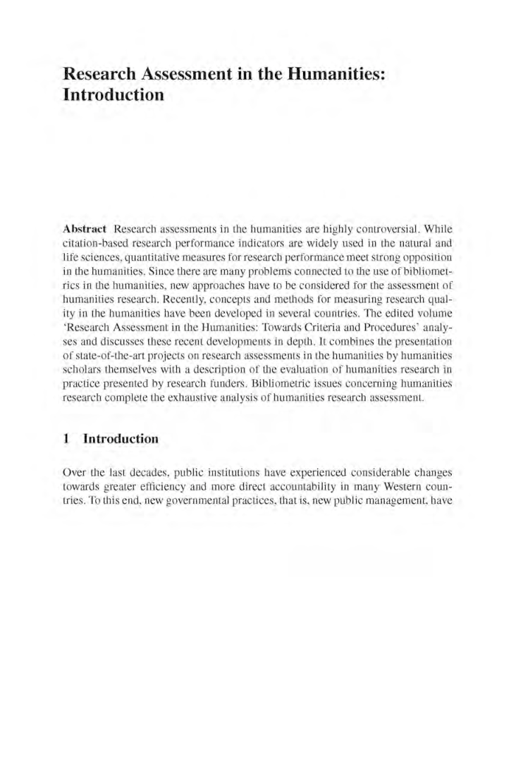 Research Assessment In The Humanities - Page 4