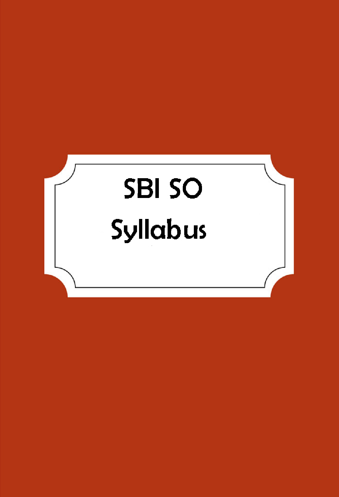 SBI SO Syllabus - Page 1