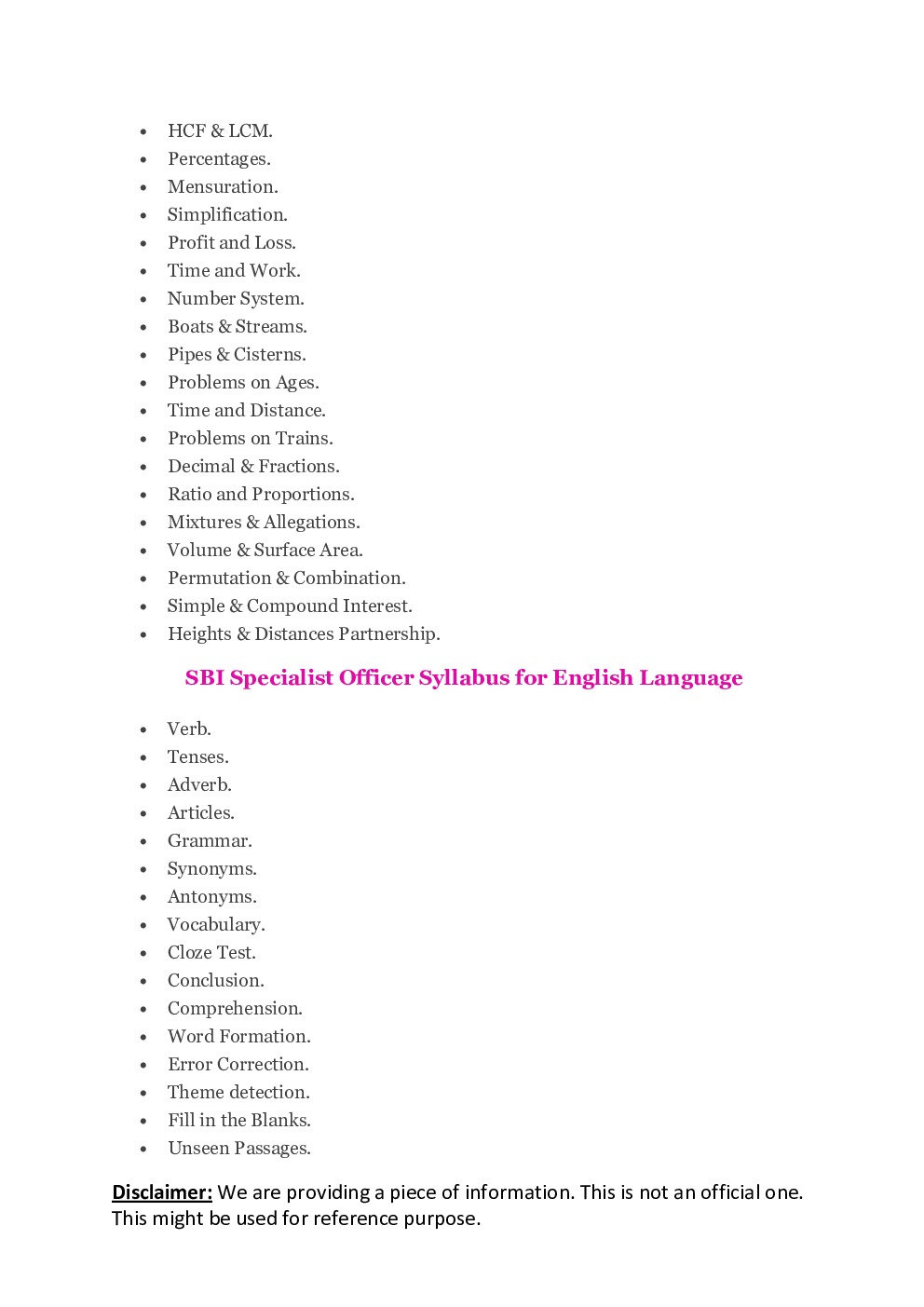SBI SO Syllabus - Page 3