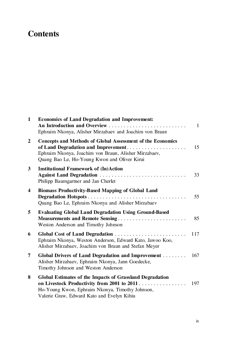 Economics Of Land Degradation And Improvement A Global Assessment For Sustainable Development - Page 3