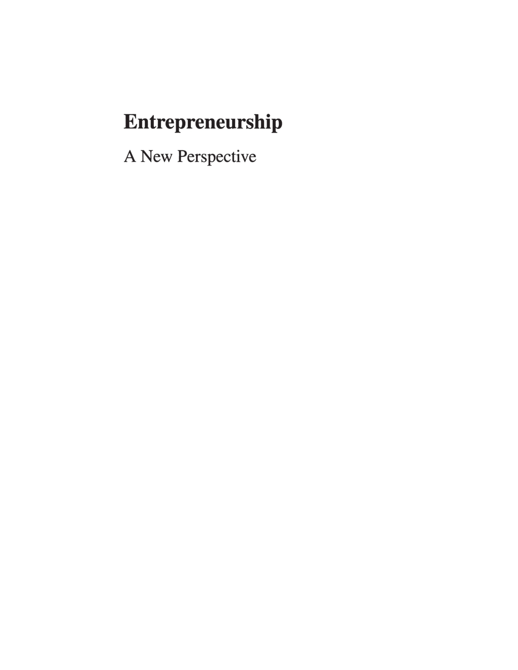 Entrepreneurship A New Perspective - Page 2