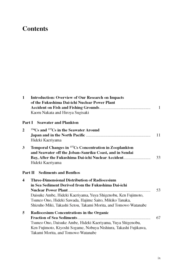 Impacts Of The Fukushima Nuclear Accident On Fish And Fishing Grounds - Page 4