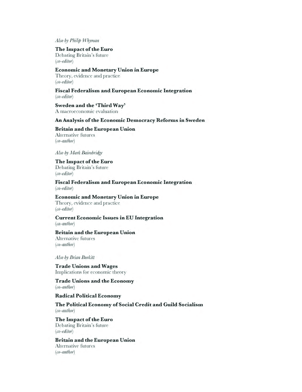 Implications Of The Euro A Critical Perspective From The Left - Page 2