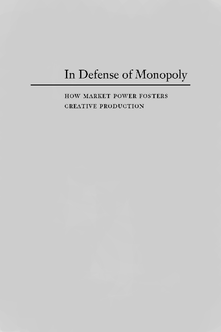 In Defense Of Monopoly  - Page 1