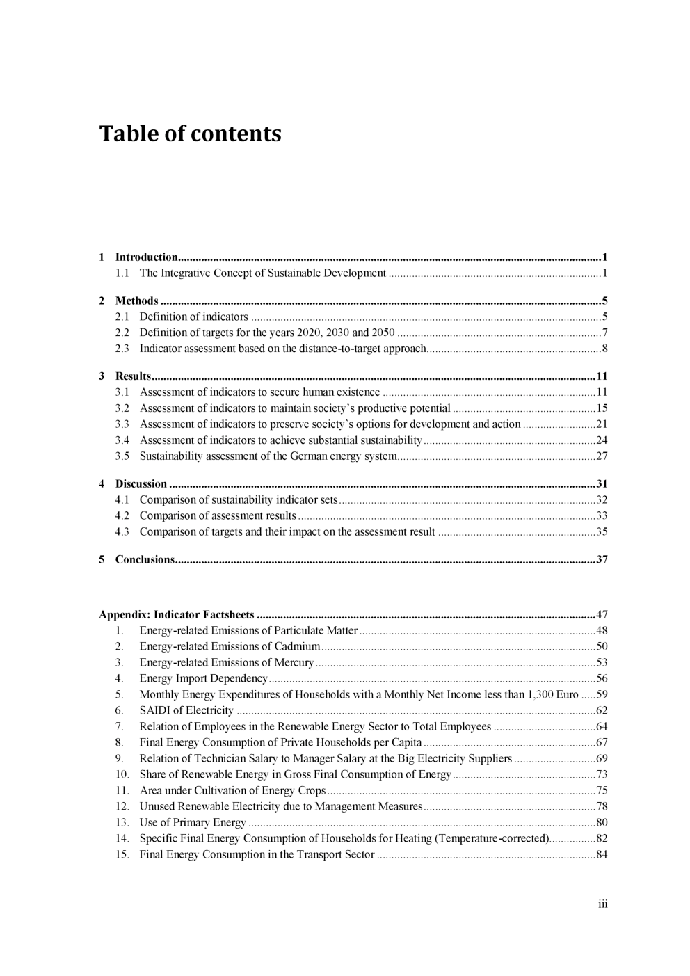 Indicator Based Sustainability Assessment Of The German Energy System And Its Transition - Page 2