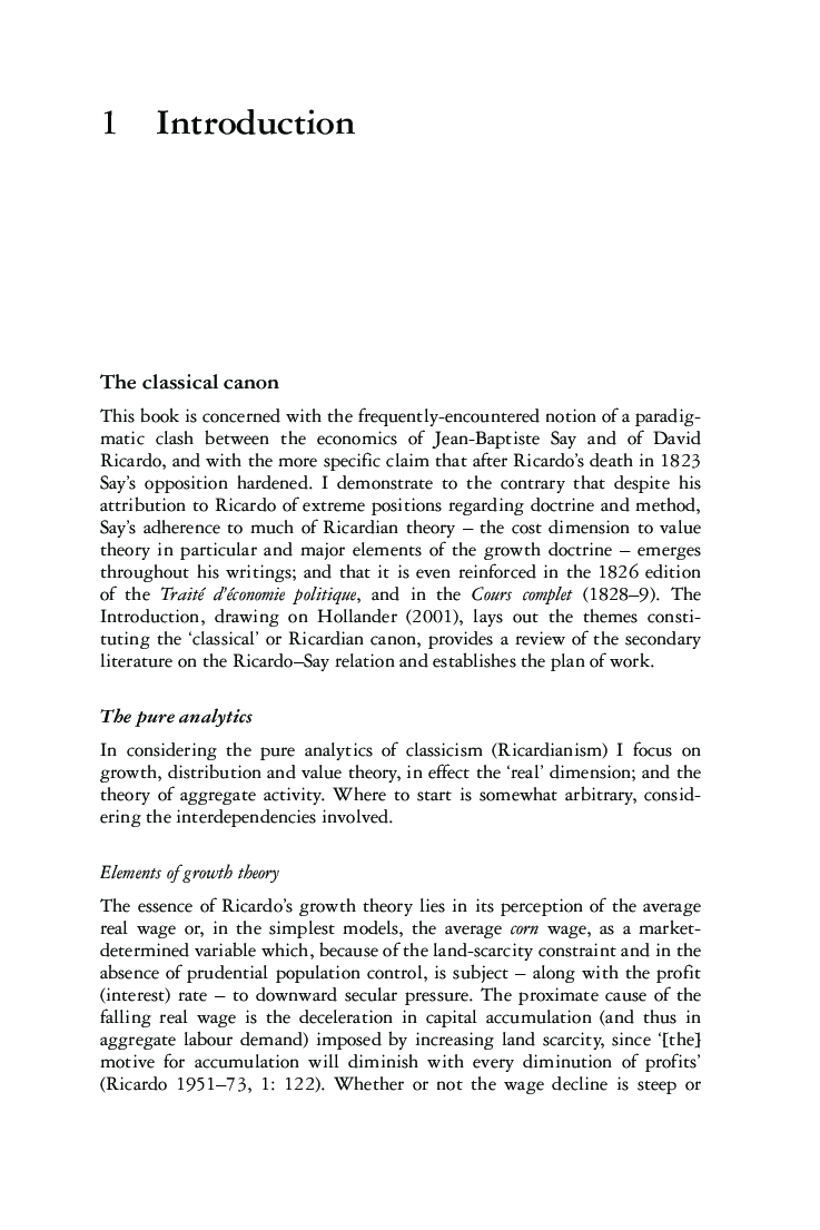 Jean Baptiste Say And The Classical Canon In Economics - Page 4
