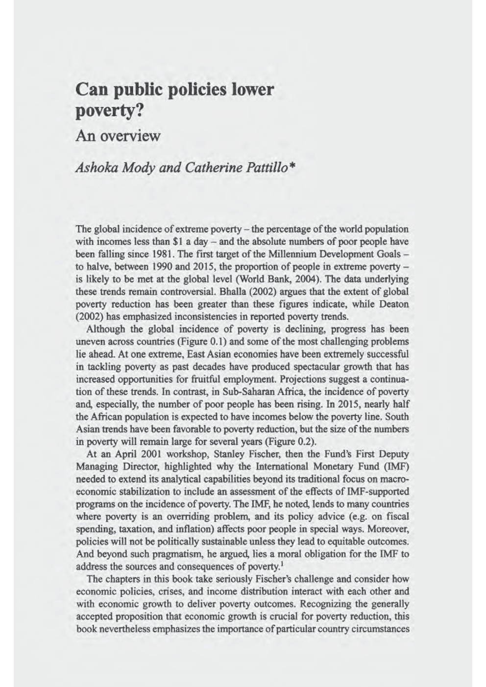 Macroeconomic Policies And Poverty Reduction - Page 5