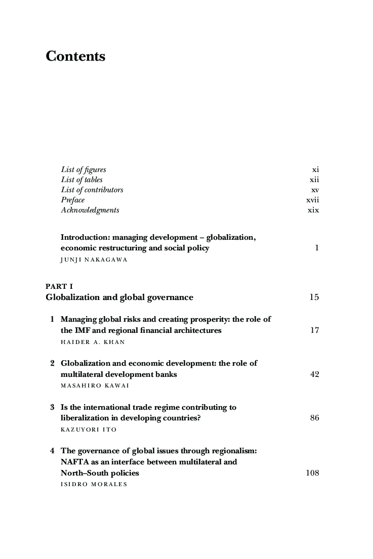 Managing Development Globalization Economic Restructuring And Social Policy - Page 2