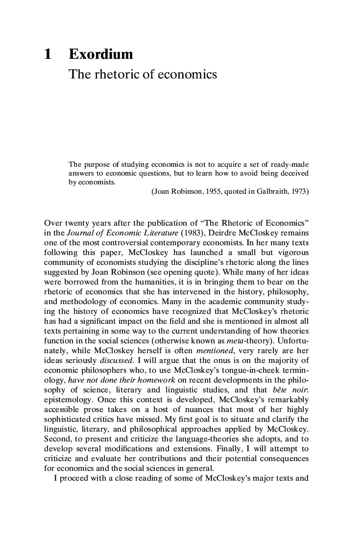 Mc Closkey's Rhetoric Discourse Ethics In Economics - Page 4
