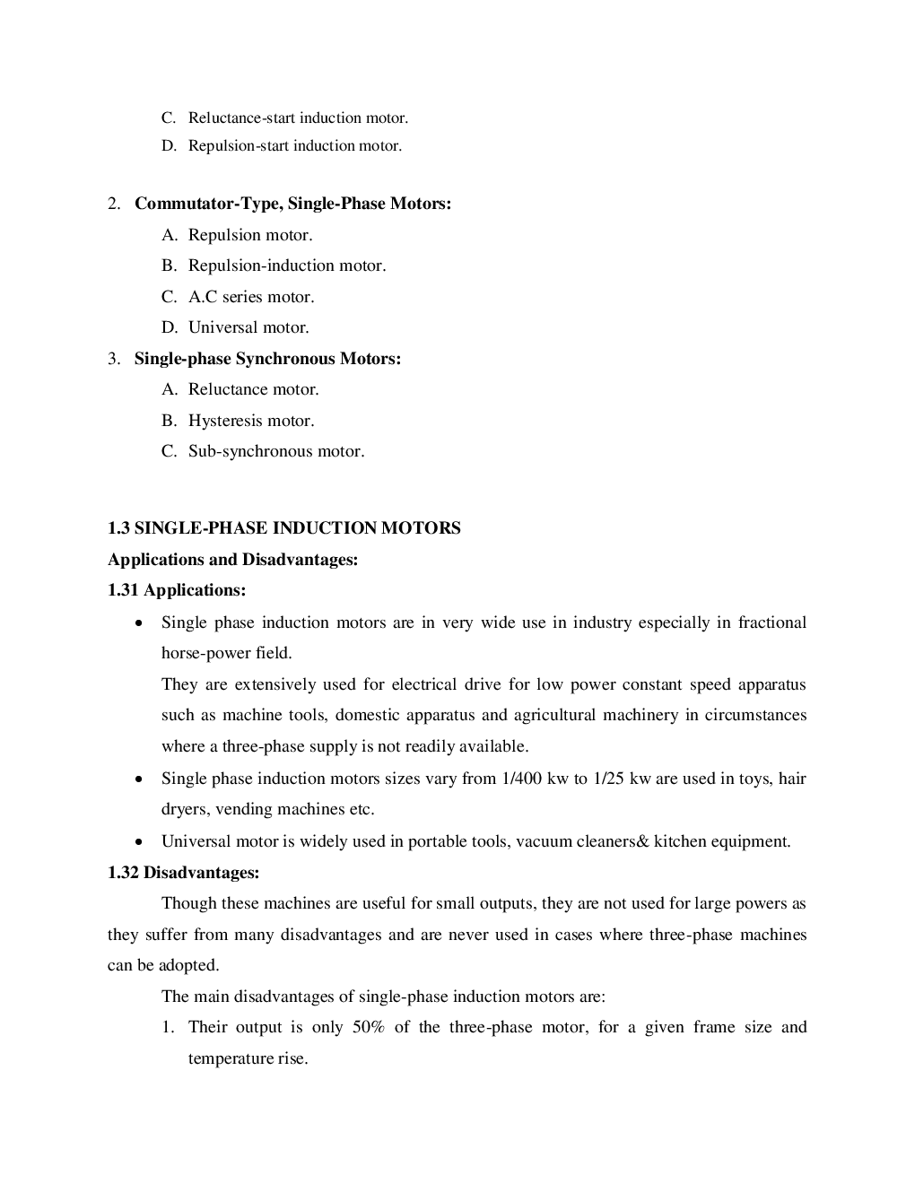 Fractional Kilowatt Motors And Single Phase Induction Motors Study Material For SSC JE Electrical Engineering - Page 3