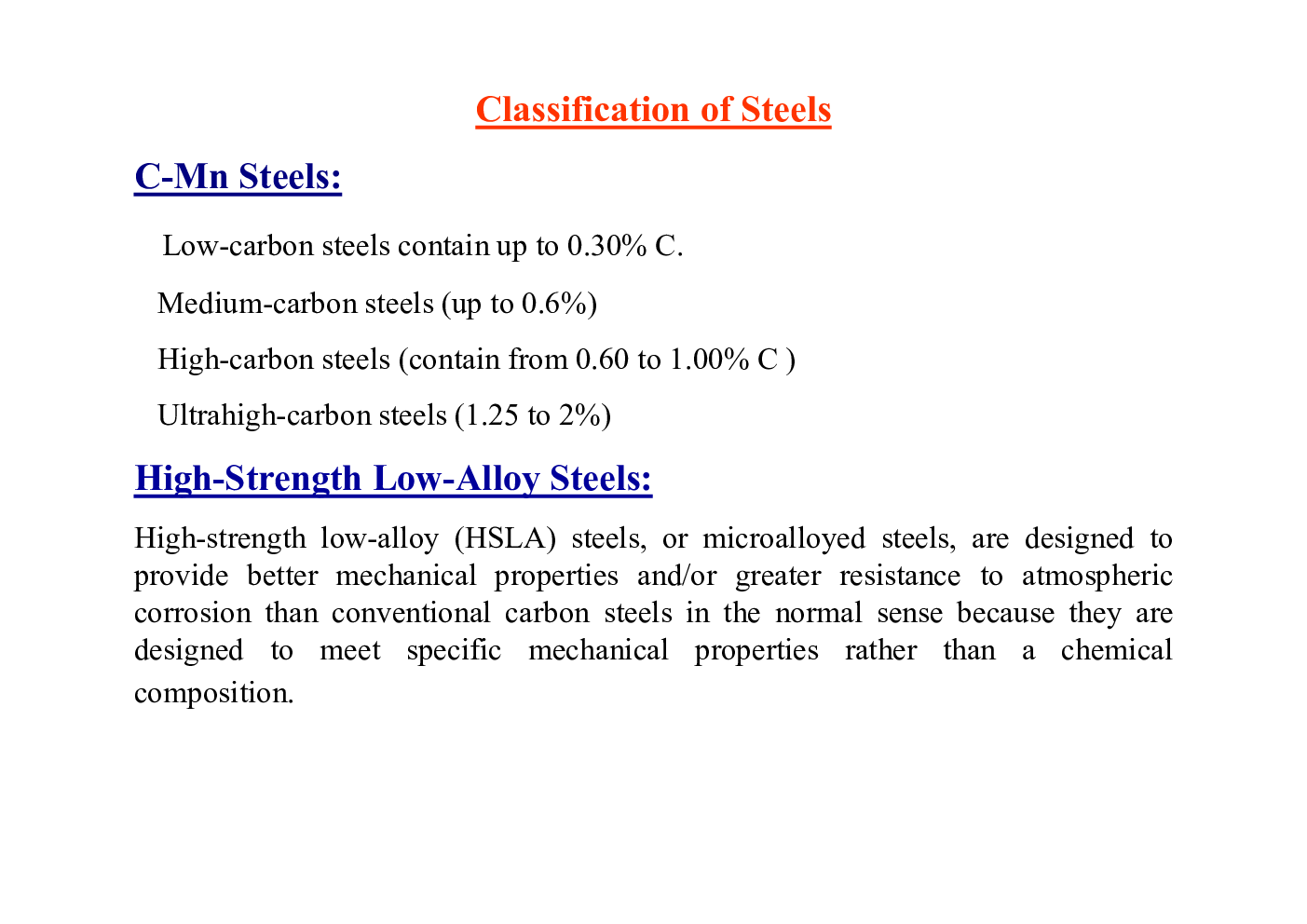 Classification Of Steels Study Material For SSC JE Mechanical Engineering - Page 2