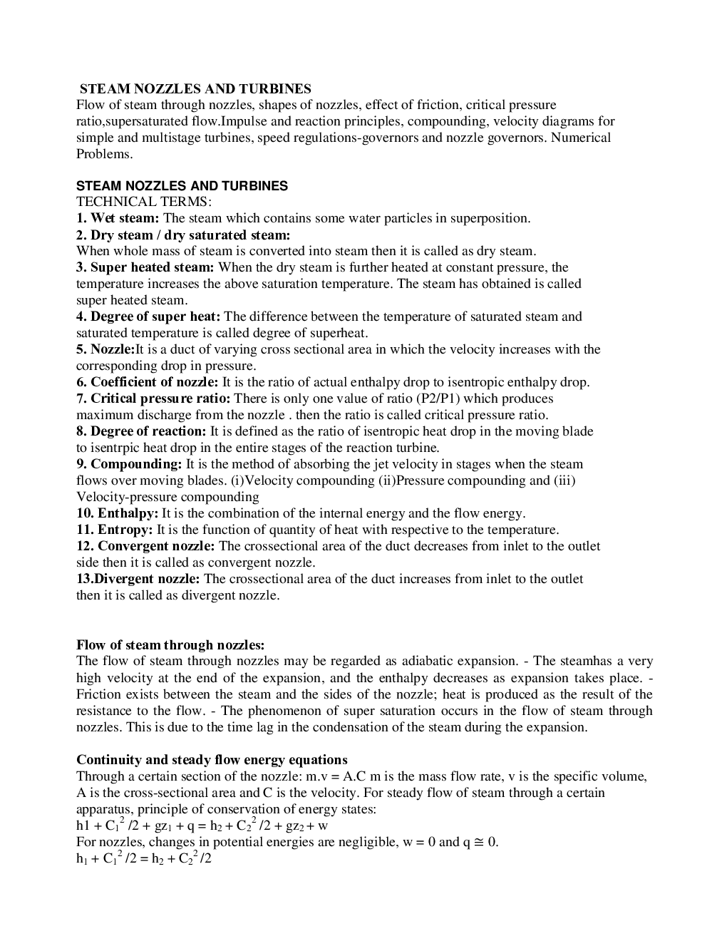 Nozzles & Steam Turbines Study Material For SSC JE Mechanical Engineering - Page 2