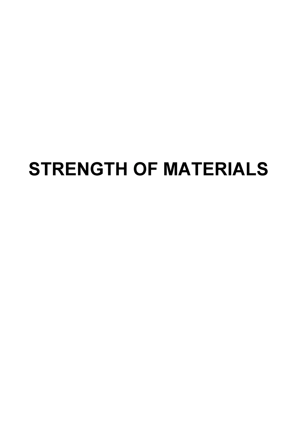 Download SSC JE Mechanical Engineering Strength Of Materials PDF Online