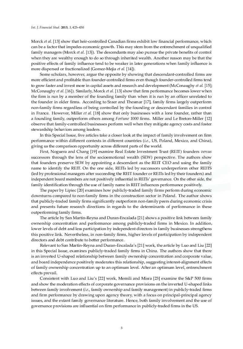 Performance And Behavior Of Family Firms - Page 5