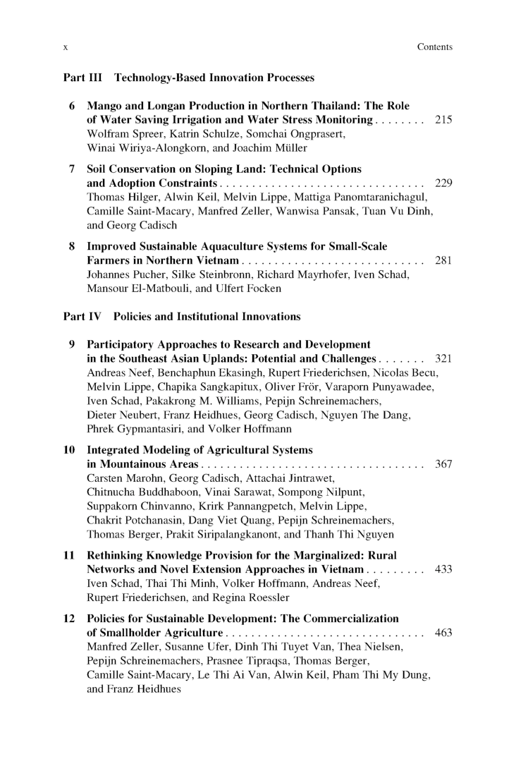 Sustainable Land Use And Rural Development In Southeast Asia Innovations And Policies For Mountainous Areas - Page 4