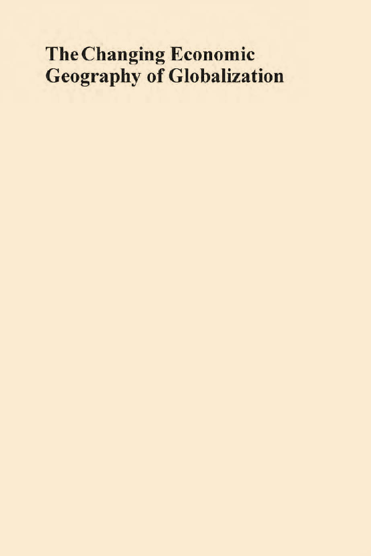 The Changing Economic Geography Of Globalization - Page 1