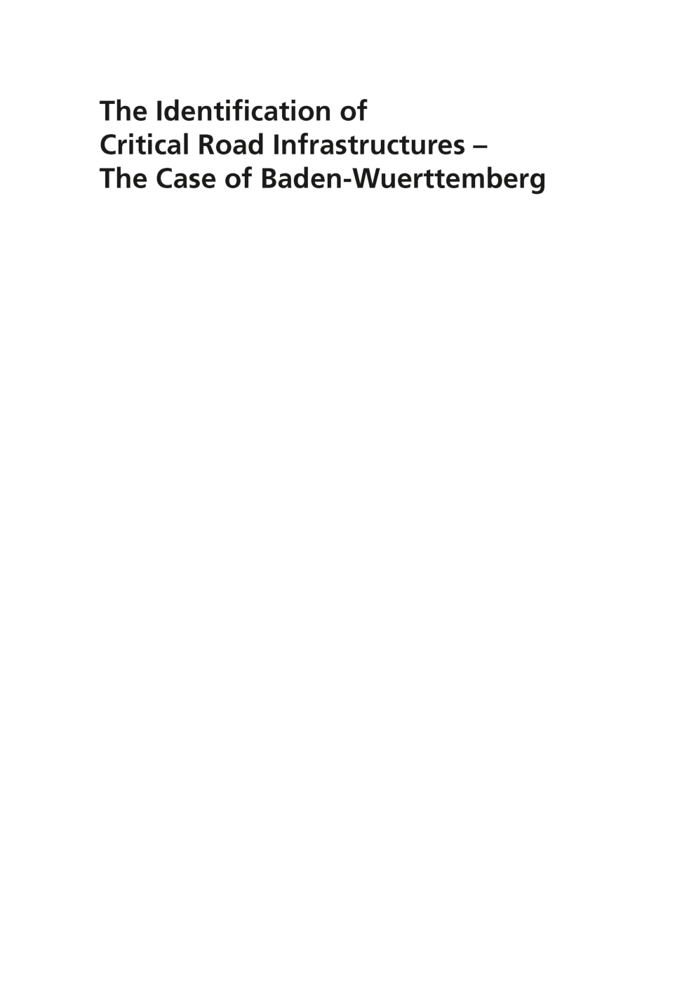 The Identification Of Critical Road infrastructures The Case Of Baden Wuerttemberg - Page 2