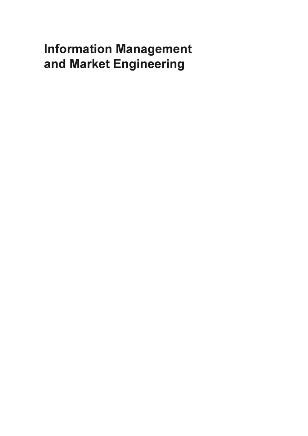 Information Management And Market Engineering - Page 2