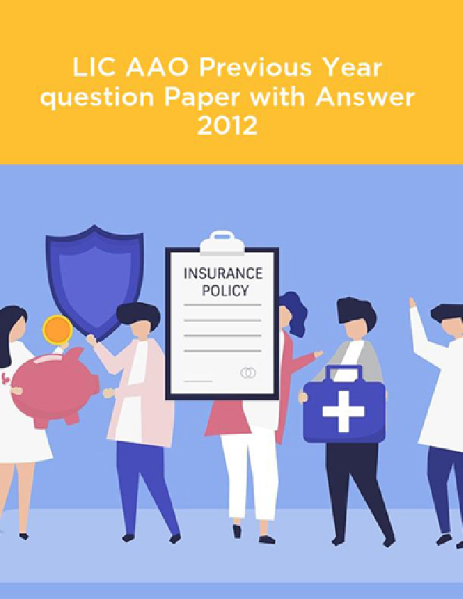 LIC AAO Exam Previous Year Question Paper With Answer 2012 - Page 1