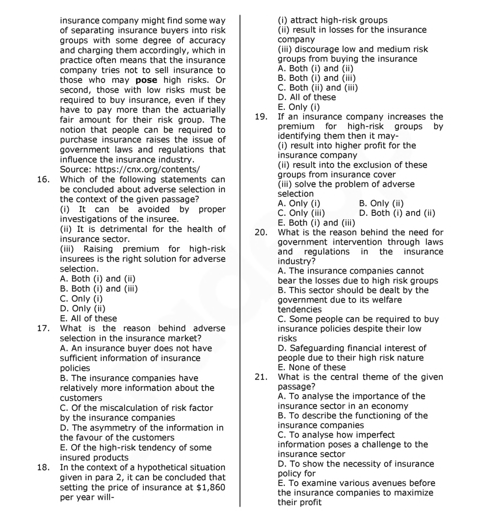 LIC AAO Exam Previous Year Question Paper With Answer 2016 - Page 5