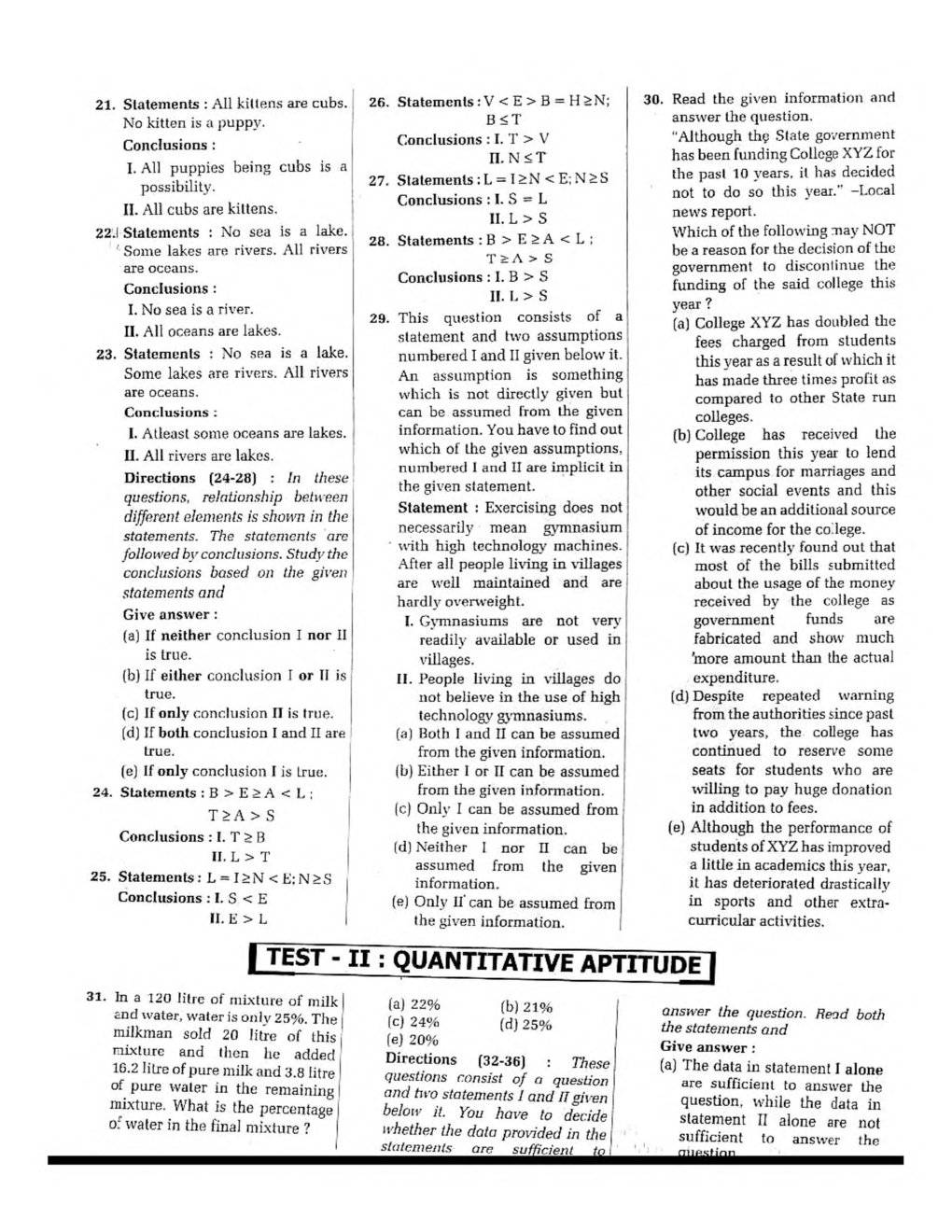 LIC AAO Exam Previous Year Question Paper With Answer 2015 - Page 4