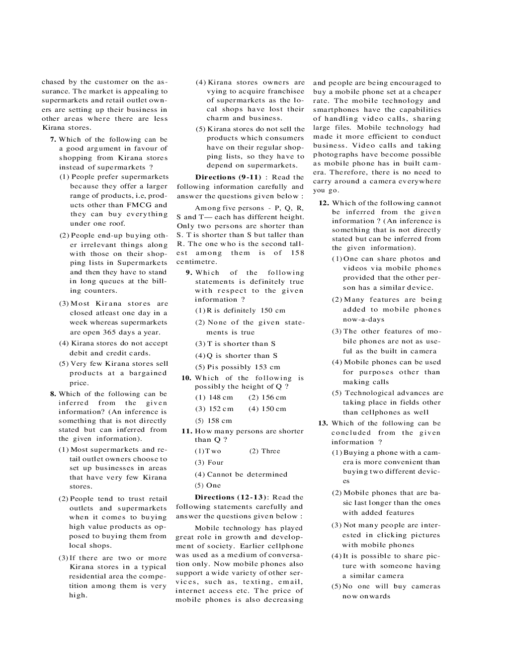 IBPS SO Question Paper With Answer 2014 - Page 3