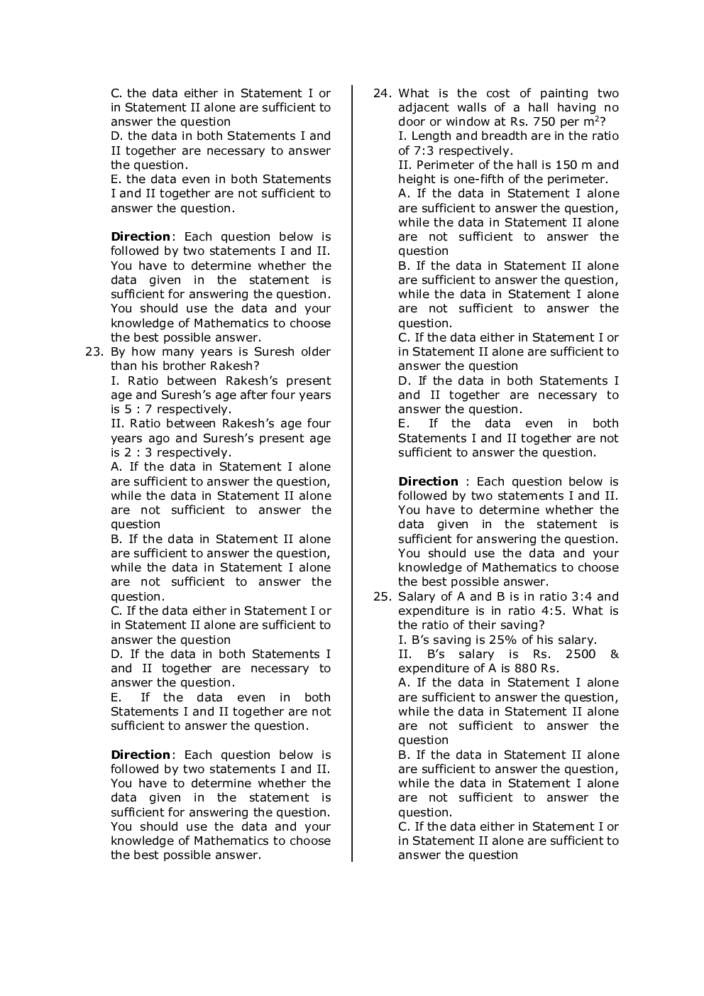 IBPS SO Question Paper With Answer 2018 - Page 5