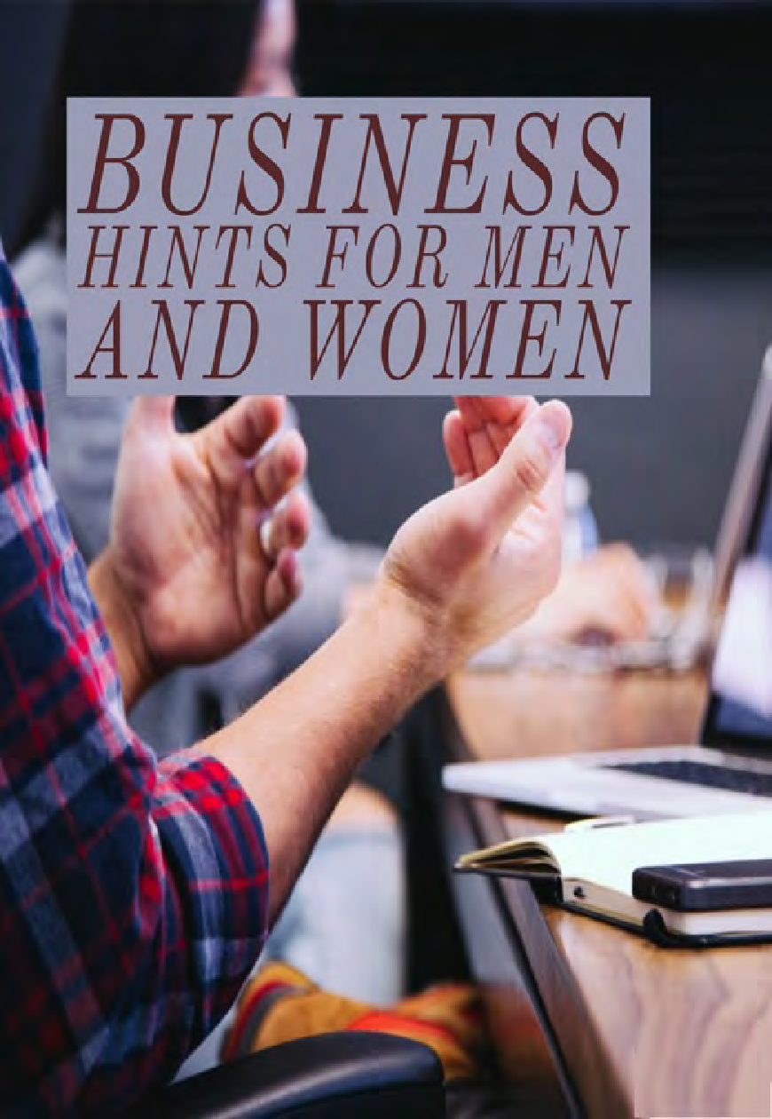 Business Hints For Men And Women - Page 1