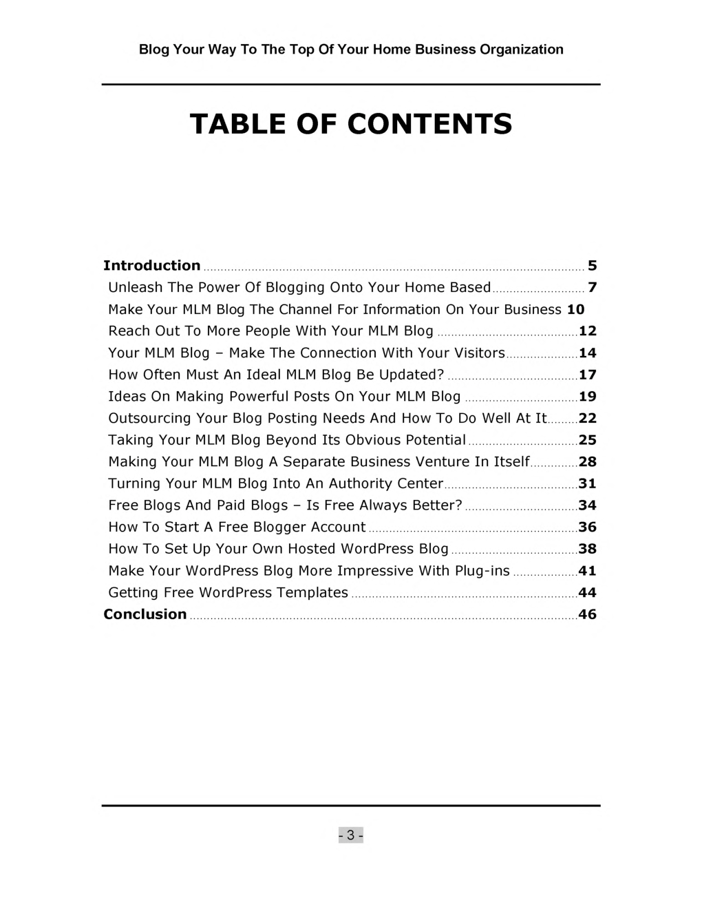 Blog Your Way To The Top Of Your Home Business Organization - Page 3