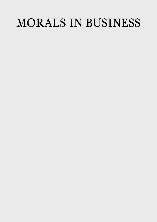 Morals In Business - Page 1