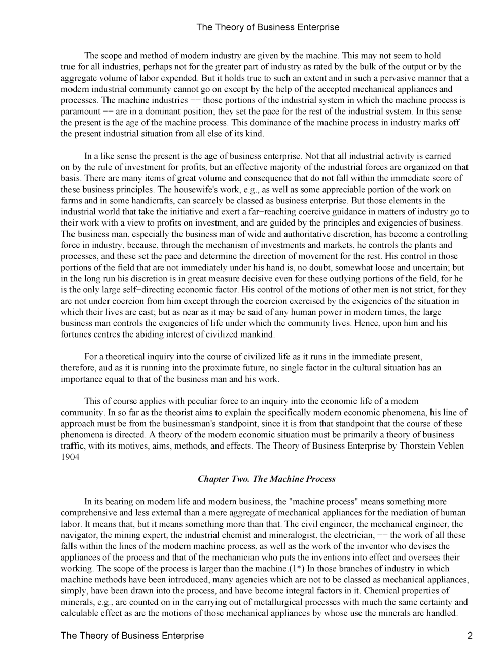 The Theory Of Business Enterprise - Page 3