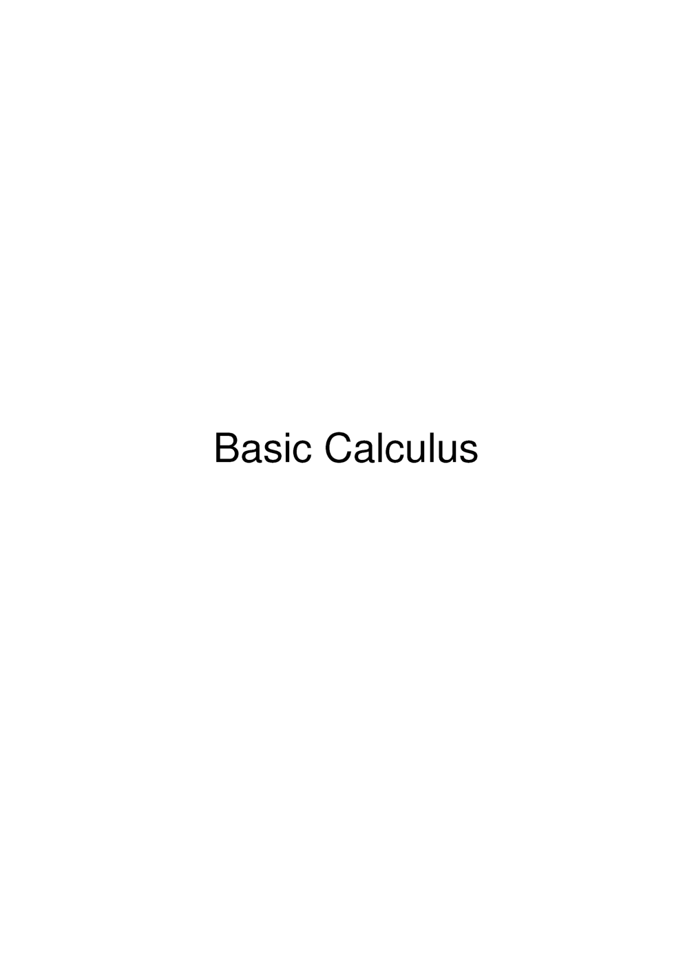 CBSE Study Material For Class-XI Calculus (Maths) - Page 2