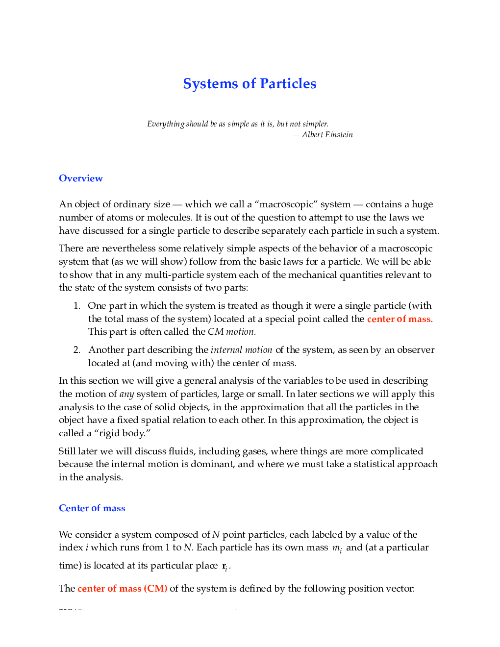 CBSE Study Material For Class-XI Motion Of System Of Particles And Rigid Body (Physics) - Page 2