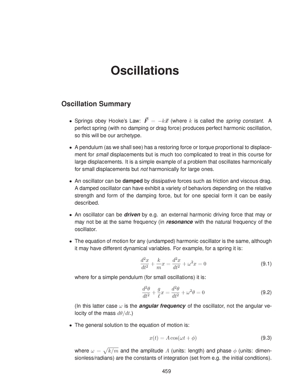 CBSE Study Material For Class-XI Oscillations And Waves (Physics) - Page 2