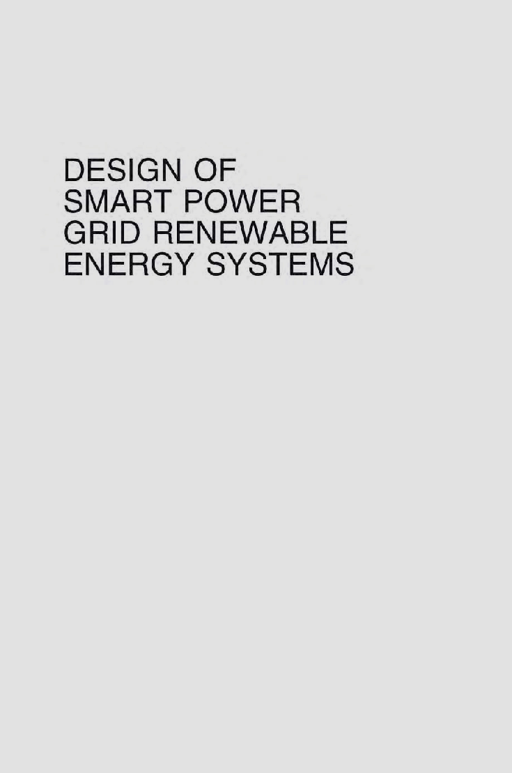 Design Of Smart Power Grid Renewable Energy Systems - Page 1