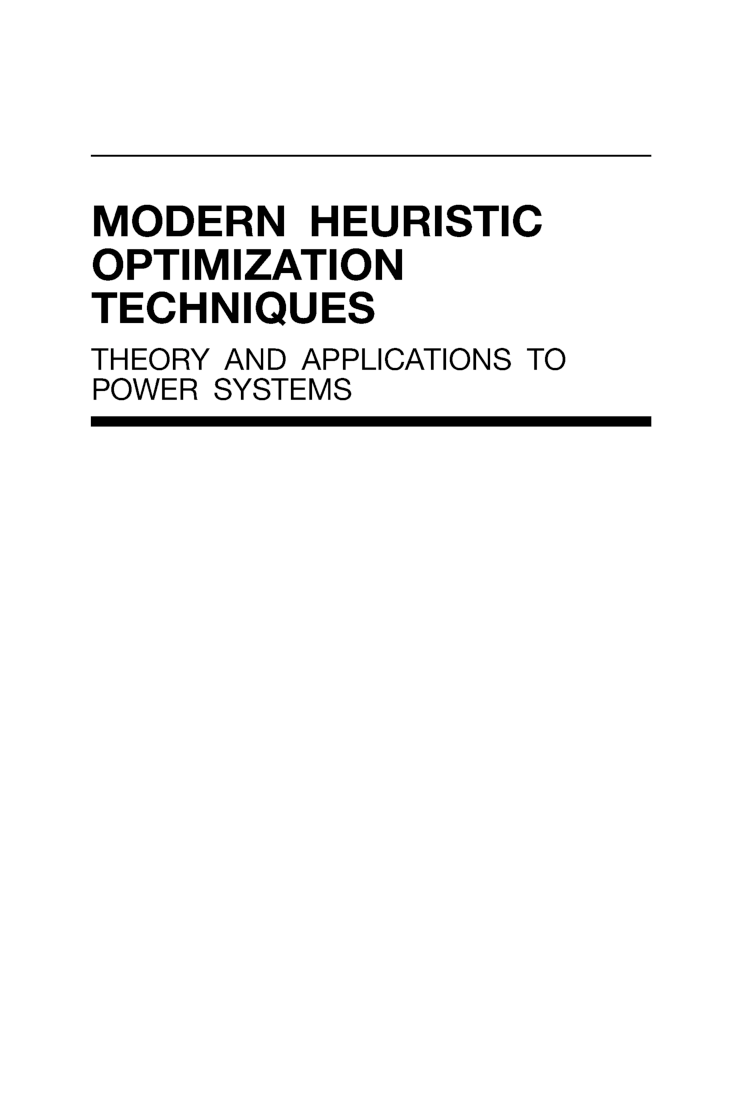 Modern Heuristic Optimization Techniques - Page 2