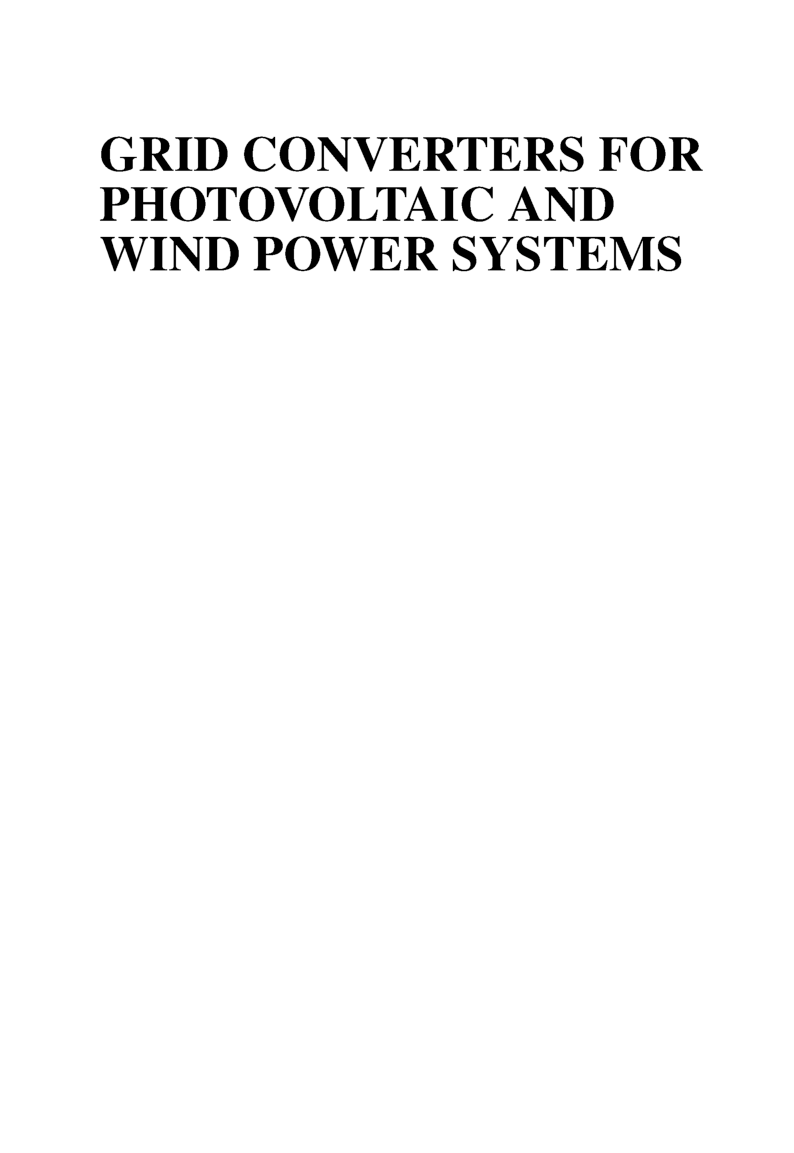 Grid Converters For Photovoltaic And Wind Power Systems - Page 2