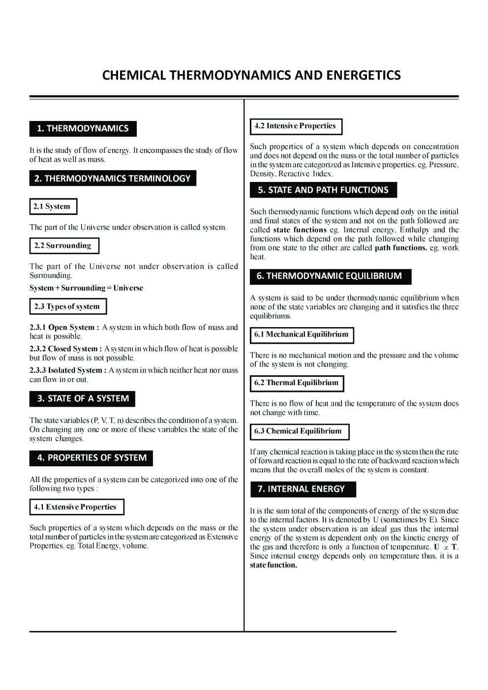 CBSE Study Material For Class-XI Chemical Thermodynamics (Chemistry) - Page 2