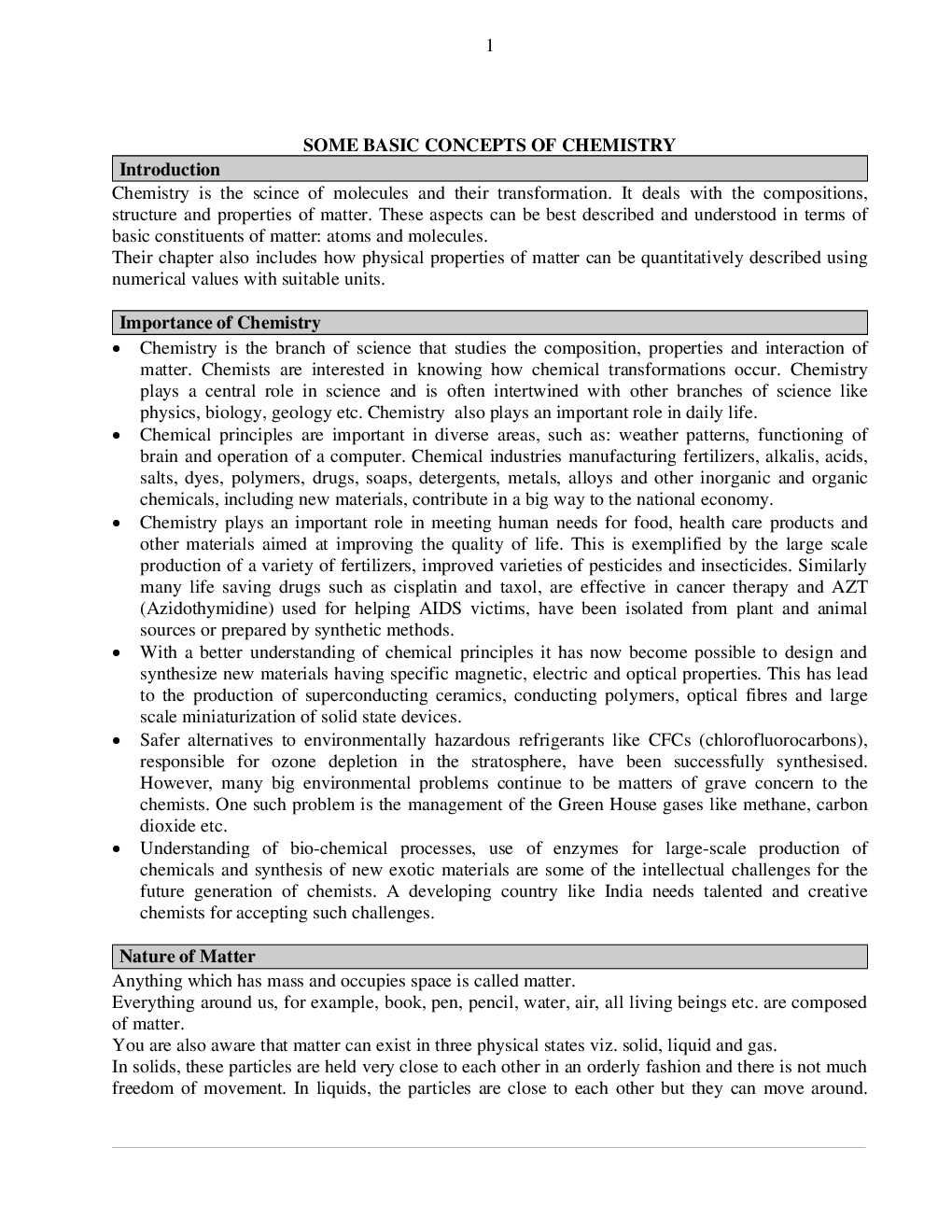 CBSE Study Material For Class-XI Some Basic Concepts Of Chemistry (Chemistry) - Page 2