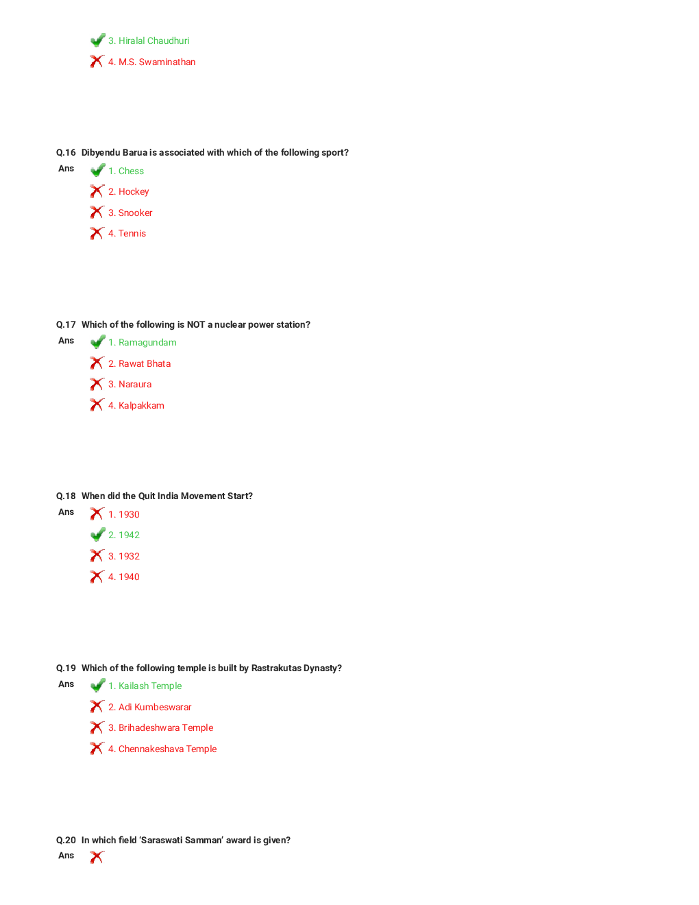 DRDO MTS  Sample Paper for General Awareness - Page 5