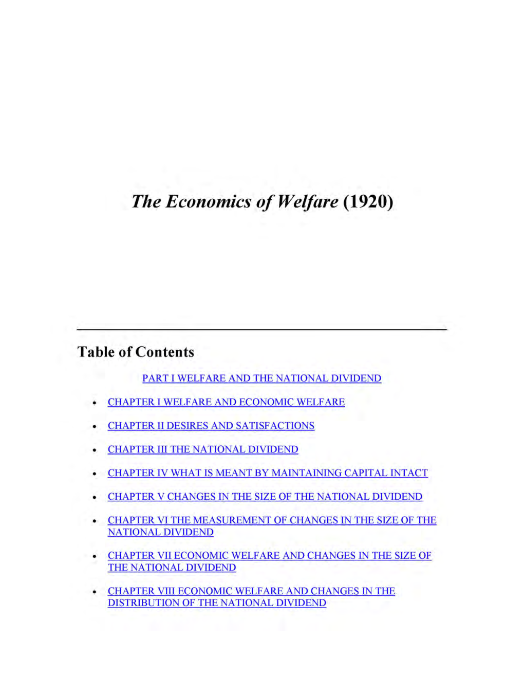 The Economics Of Walfare (1920) - Page 2