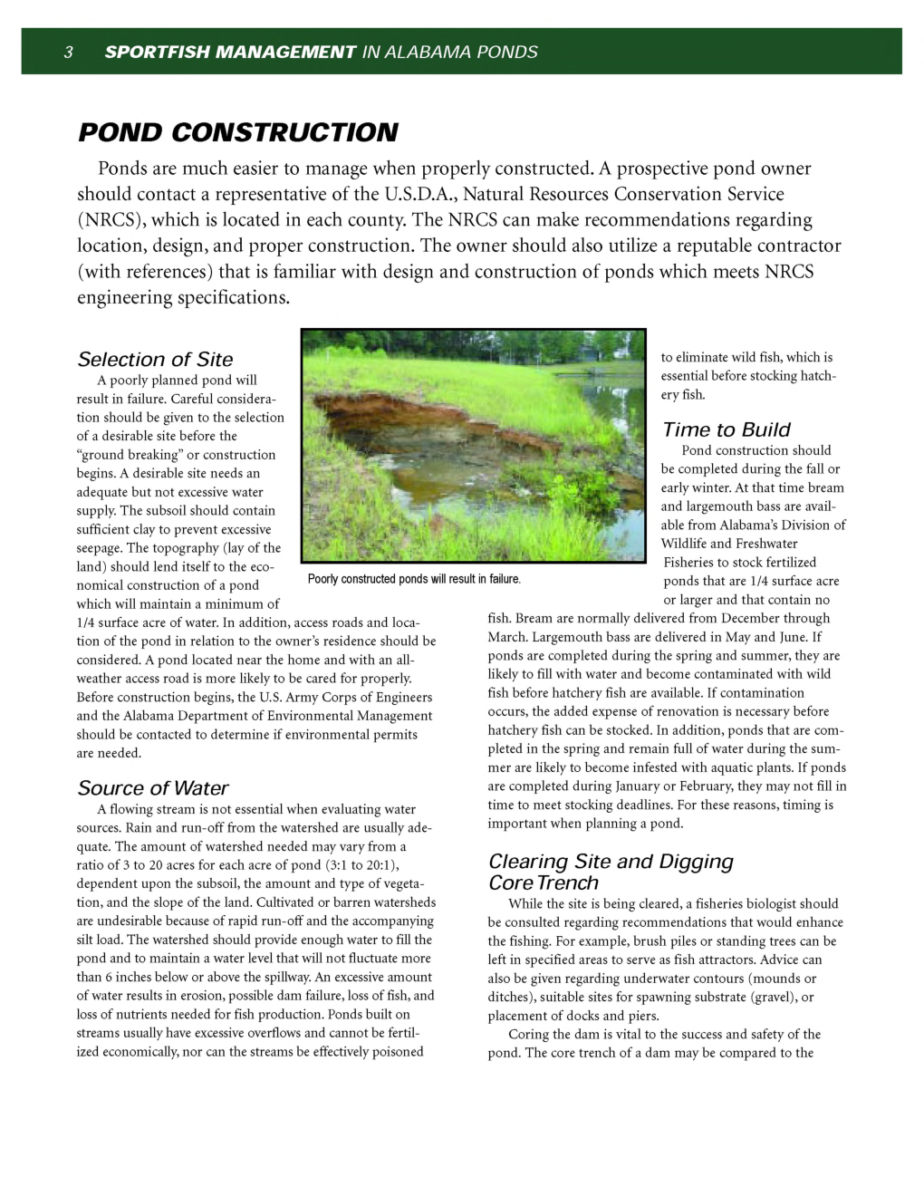 Sportfish Management In Alabama Ponds - Page 5