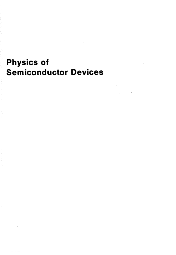 Physics Of Semiconductor Devices - Page 2
