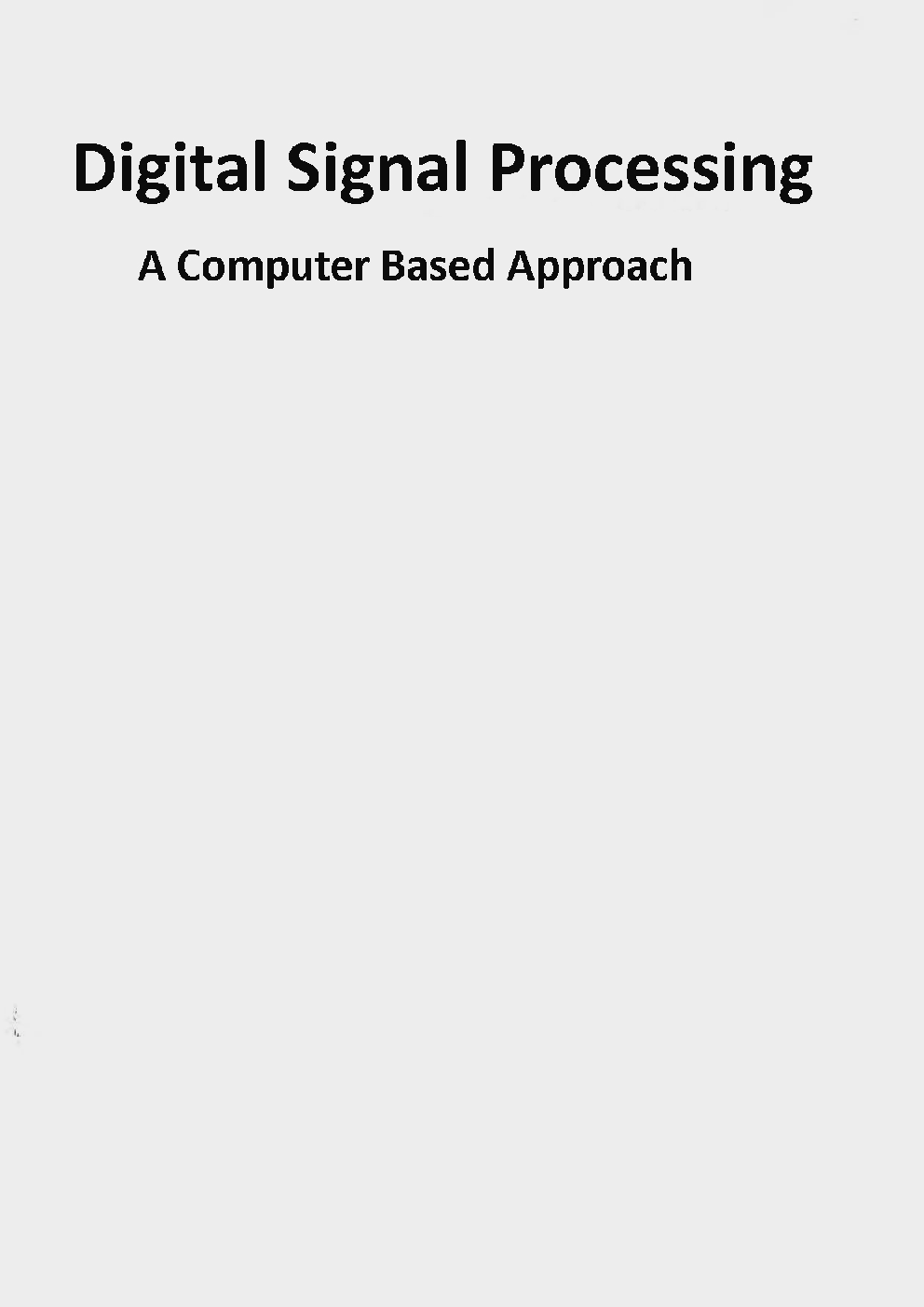 Digital Signal Processing A Computer Based Approach - Page 1