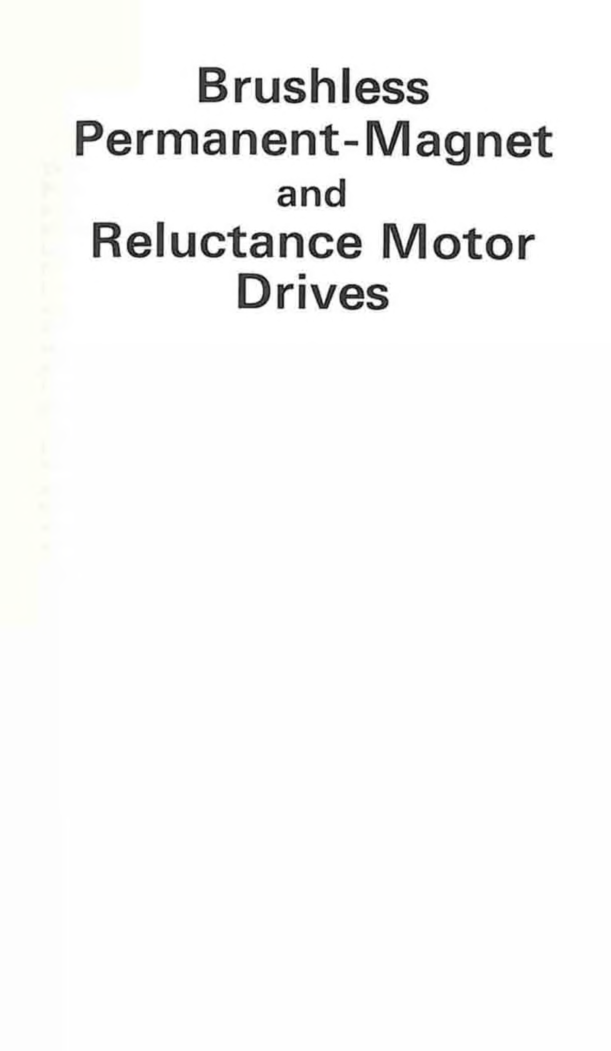 Brushless Permanent Magnet And Reluctance Motor Drives - Page 2