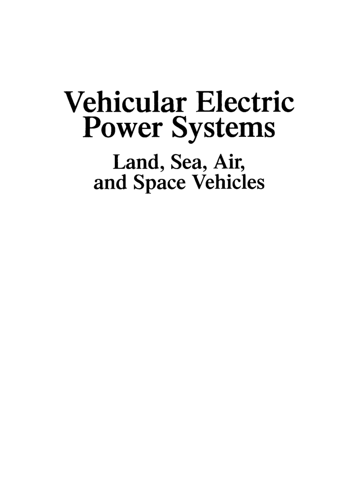 Vehicular Electric power Systems  - Page 2