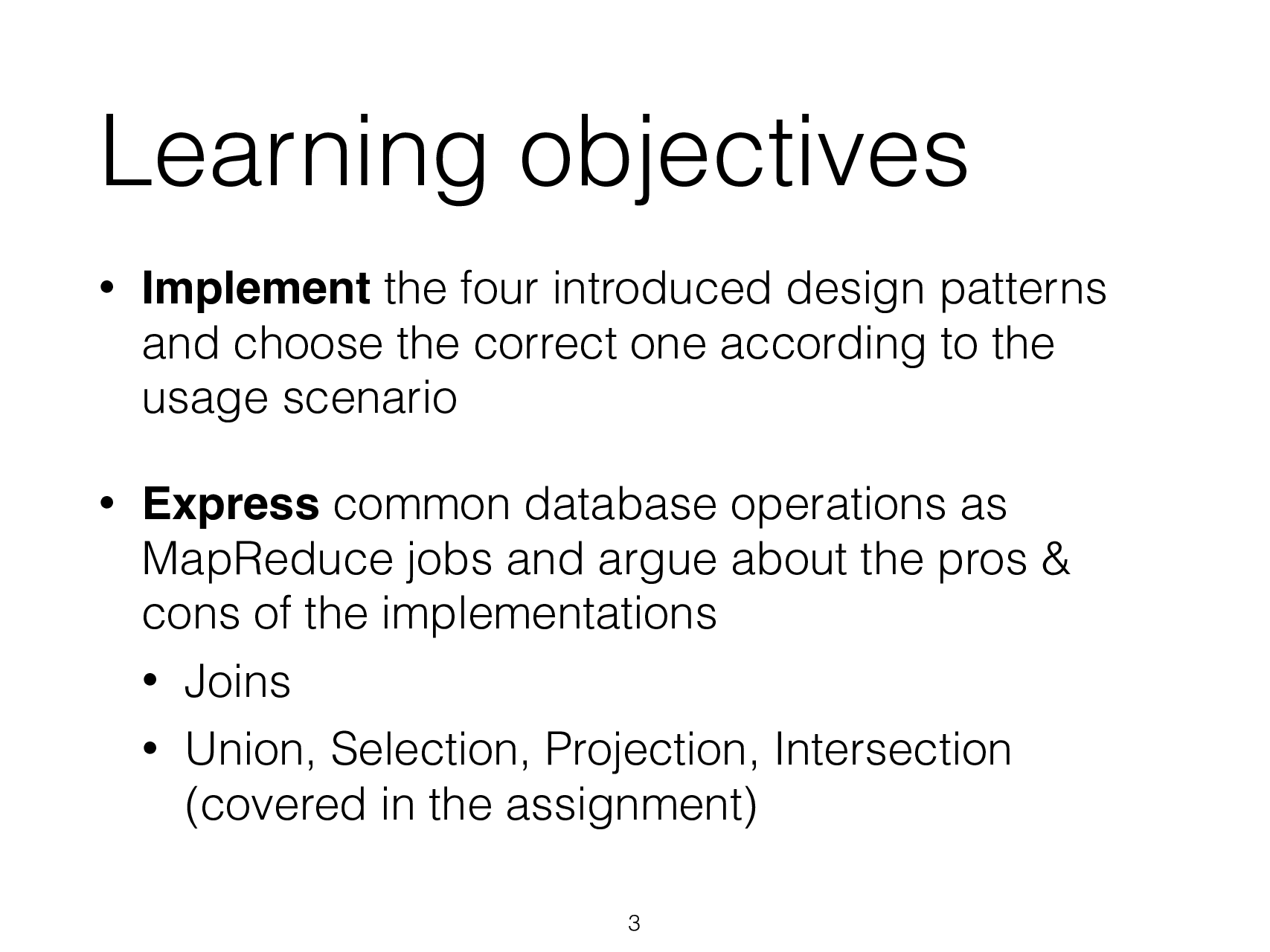 Big Data Processing 2014/15 Map Reduce Design Patterns - Page 4